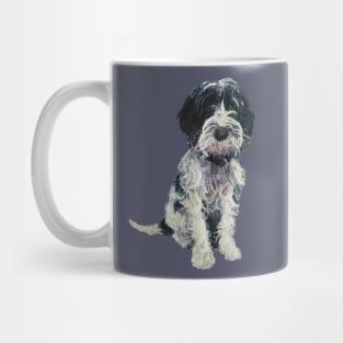 Adorable Black and white Cobberdog. Mug